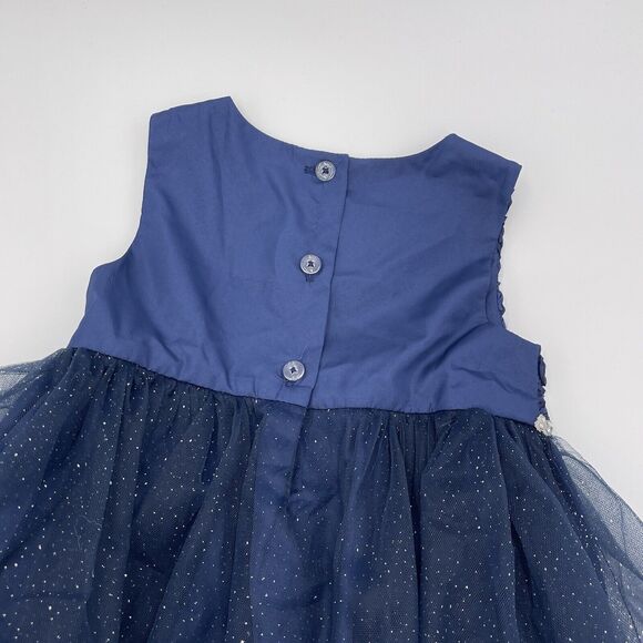 Pretty As A Picture Girl's Navy Floral Sleeveless Formal Party Dress Size 24M - Picture 7 of 9